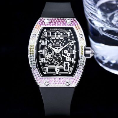 RICHARD MILLE Skeleton Watch RM67-01 Extra Flat  Diamond Rainbow Men Size
